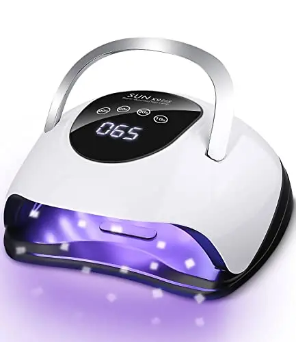 Lampe Uv Ongles Gel Professionnel, 220W Lampe Uv Ongles Semi Permanent, Machine a Ongle avec 4 Minuteries, Capteur Automatique, Séchoir à Ongle pour Toutes Les Gels