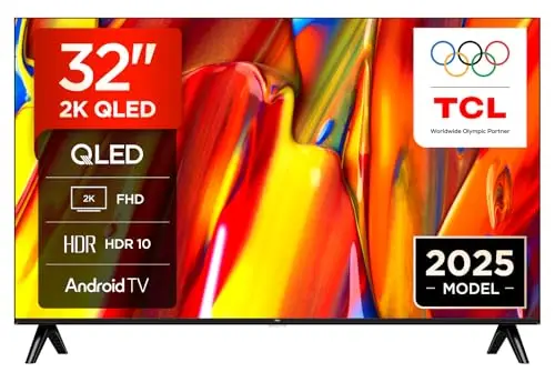 TCL 32V5C – TV QLED Direct LED Smart Full HD 32" avec Android TV & HDR - Compatible avec Google Cast & Google Home, Design Mince