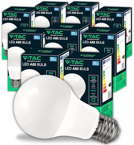 V-TAC E27 8.5W Ampoule LED x10