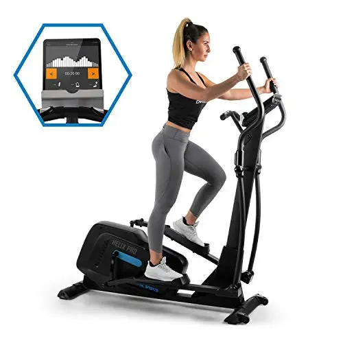 CAPITAL SPORTS Helix Comfort - Vélo d'exercice Cross-Trainer, entrée Facile, Prise en Charge de l'application Kinomap, Volant d'inertie: 12 kg,résistance magnétique à 32 Niveaux