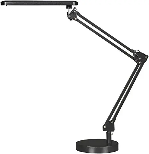 LED Schreibtischleuchte Colin aus Metall Kunststoff schwarz B:16cm H:50cm mit Schalter