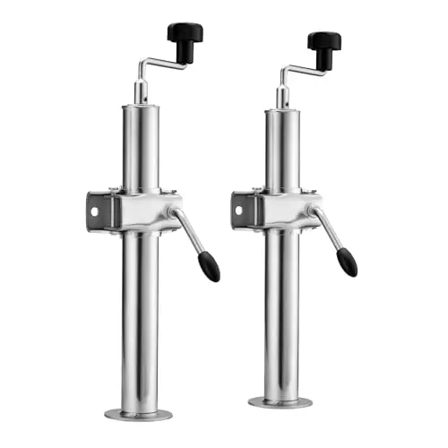 XPOtool 2 Béquilles de Support – 130 x 90 x 760 mm – capacité 2000 kg – Réglables en Hauteur 510-760 mm – avec 2 Colliers Ø 48 mm – Pieds de stationnement