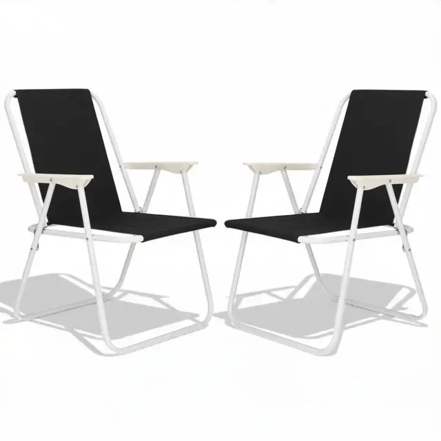SPRINGOS Lot de 2 chaises pliantes avec accoudoirs 58,5 x 52 x 73 cm