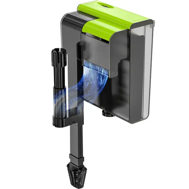 Forever Speed Filtre Externe Aquarium UVC 4-en-1 Filtre Aquarium Réglable, 450L/h Cascade Hang on Filtre pour Aquariums 10-100L