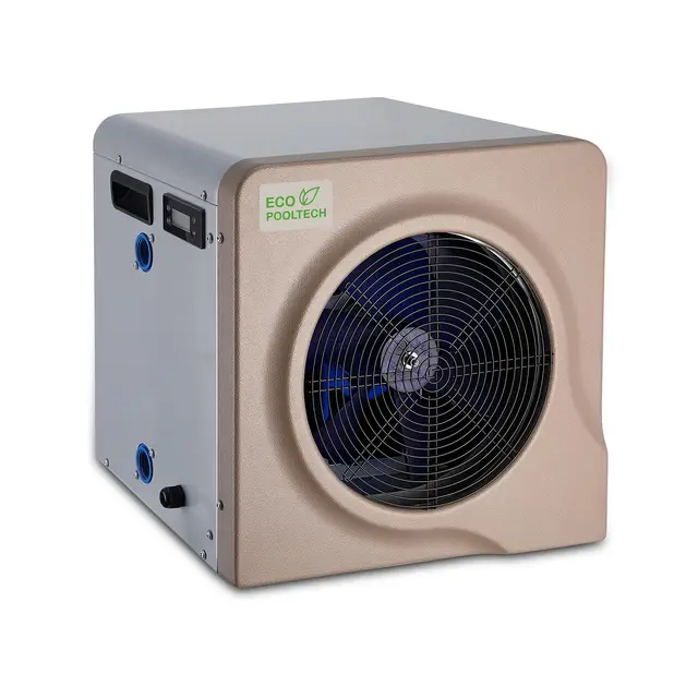 ECOPOOLTECH Pompe à Chaleur Piscine Hors Sol 30 000 l - Max3,9 KW Chauffage Piscine, Marron