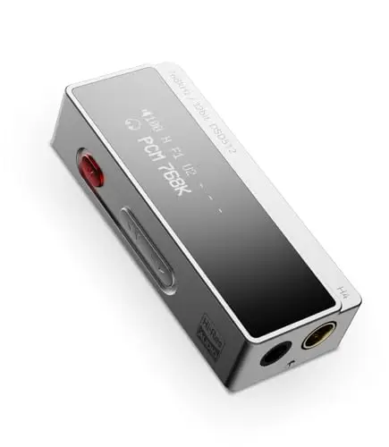 AIYIMA H4 amplificateur Casque DAC Hi-FI Portable USB-C avec Puce ES9039Q2M, Deux Sorties Casque (3,5 mm asymétrique et 4,4 mm symétrique), Petit amplificateur DAC Compact avec écran pour PS5/Switch