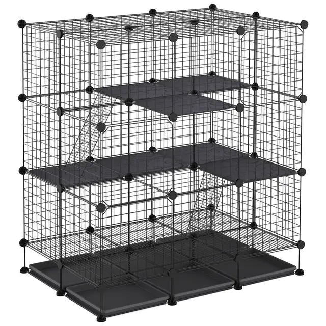 PawHut Cage modulable 3 niveaux