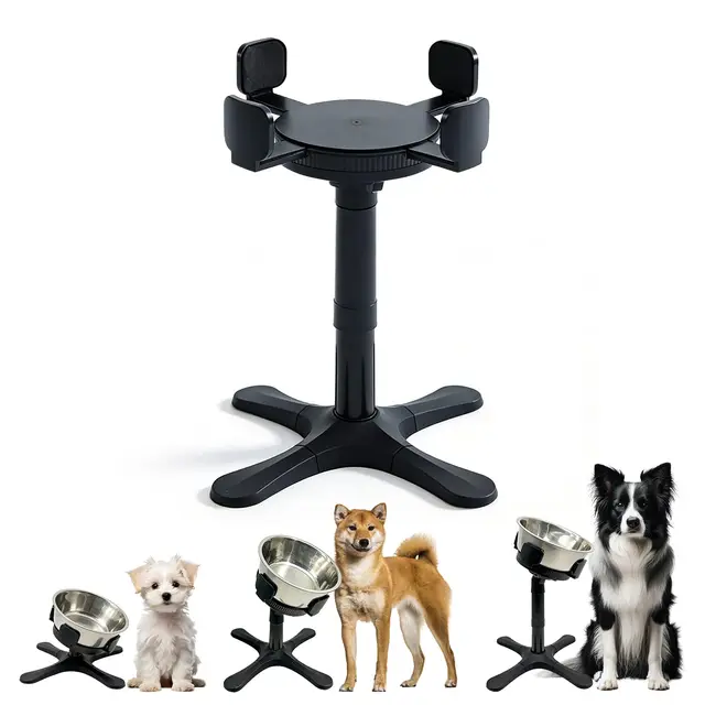 Support pour Gamelle de Chien Réglable en Hauteur, Surélevé, pour Petits, Moyens et Grands Chiens