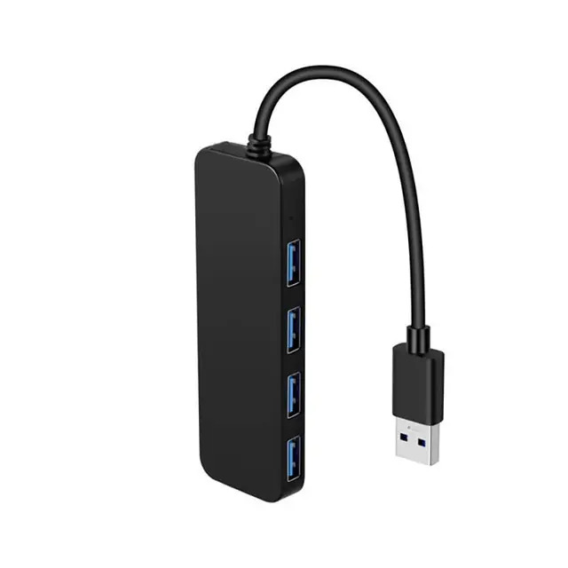 Hub USB 3.0, Adaptateur USB 4 Ports Haute Vitesse, Rallonge USB Compacte pour PC Portable, Bureau, Disque Dur Externe, et Port Multiple pour PC