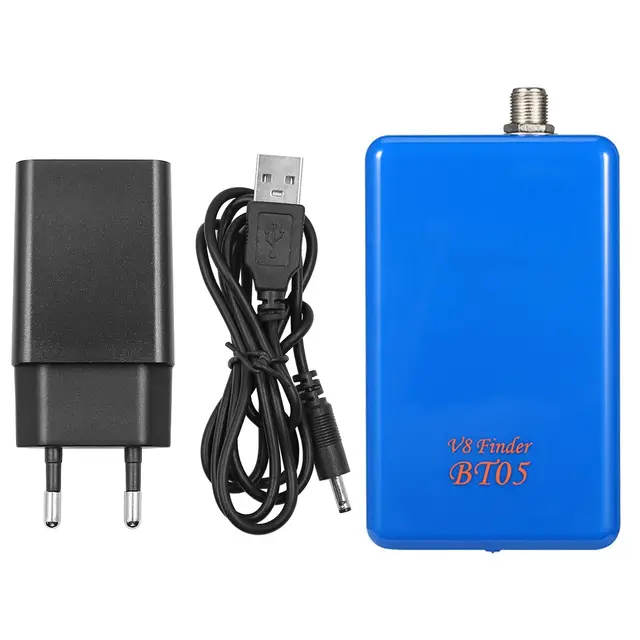 Satellite Finder Meter V8 Finder BT05 Satfinder DVB S2 Satellite Finder Multi Standard Décodage pour Digital Bluetooth HD Satfinder pour le réglage de l'antenne satellite