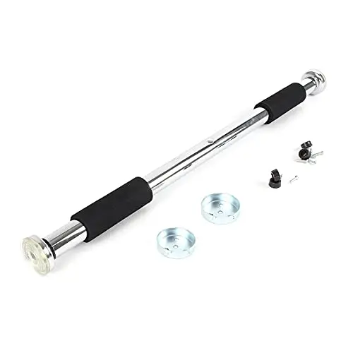 Wiltec Barre gymnastique de traction - Antiglissante - avec Poignée souple softgrip - pour Encadrements porte 62-85 cm - Endurance Entraînement Sport