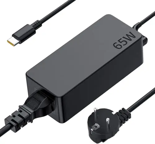 Chargeur 65W USB C Alimentation pour Lenovo ThinkPad X1 Carbon T14 T15 E14 E15 X13 L13 L14 L15 T480 T480s T490 T580 T590 E480 E490 E580 E590 X280 X380 L380 Yoga 720 730 C740 C940 910 Type C Adaptateur