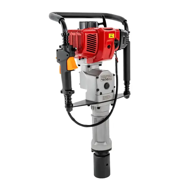 Borne de poteau à essence à 2 temps 2,3 CV T - 52 cc - 6500 tr/min - Marteau de clôture manuel pour une gamme de travaux de marteau