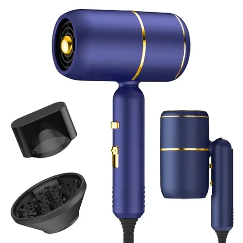 Oskuglin Sèche-Cheveux Pliable Ionique AC 2400W Double Voltage