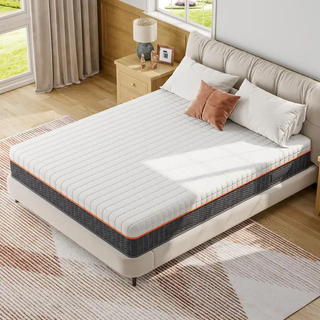 Vesgantti Matelas Mousse 160x200x16cm, Matelas en Mousse à Mémoire de Forme en Gel, Fermeté Moyenne, 7 Zones de Confort, Soutien Parfait, Oeko-Tex (Blanc)
