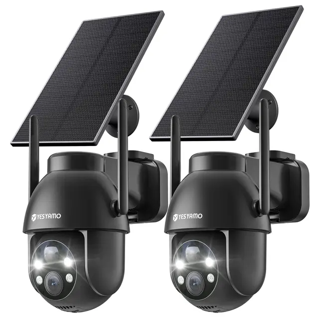 YESYAMO 2K Caméra Extérieure Solaire