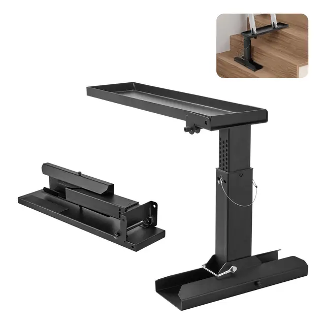 VEVOR Niveleur d'Échelle, 594 x 289,5-457,2 mm, Outil de Nivellement d'Échelle d'Escalier Acier Extensible, Trémie de Pas Pliable, Stabilisateur d'Échelle Stable Facile à Utiliser pour Sol Irrégulier