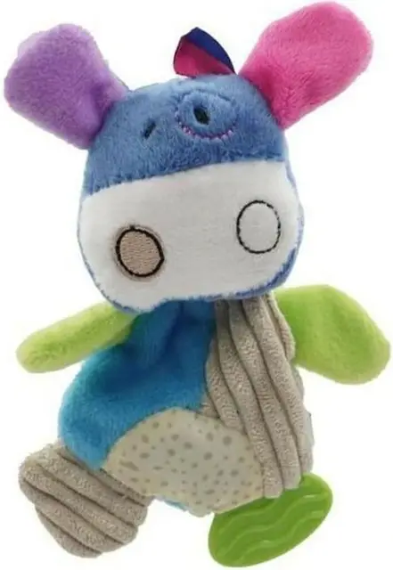 Aimé | Jouet Peluche Vache 16 cm | Multicolore et Jouet Sonore avec Squeaker pour Développer et Stimuler les Sens | Doudou pour Chien Toutes Tailles et Tous Âges
