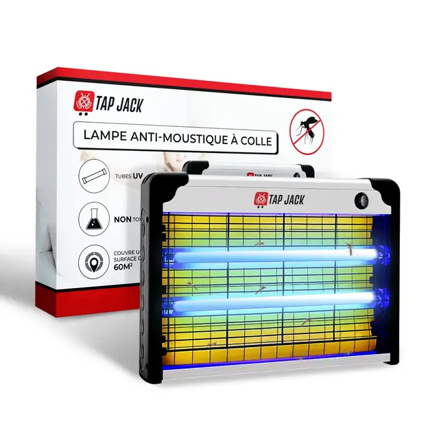 Lampe Anti-Moustique À Glue - Protection Efficace Contre Les Insectes Volants - Parfaitement Silencieuse - Capture sans Choc Électrique - Lumière UV - Simple D'utilisation - Idéale pour La Maison
