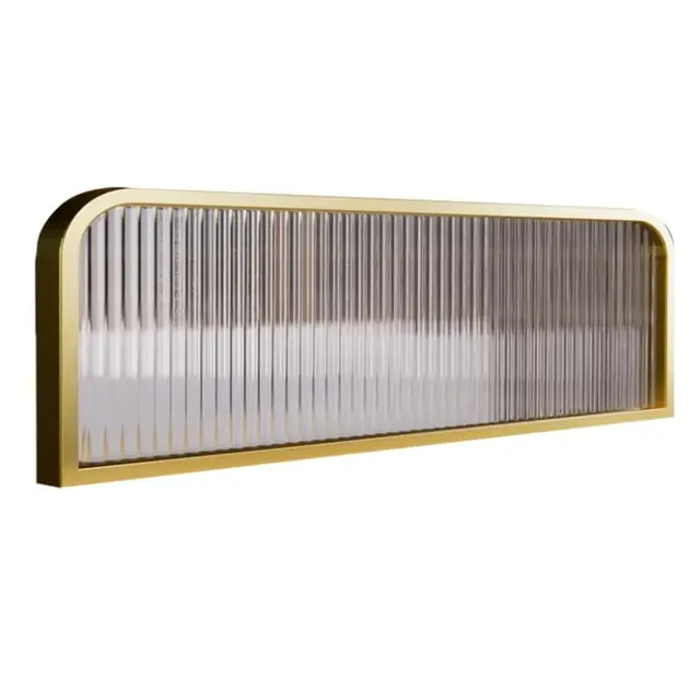 Goldene Sichtschutzplatte 1er Pack – Lichtdurchlässige Edelstahl Trennwand für Büro, Restaurant, Hotel & Bar – 1,3 m x 30 cm, Gewerbliche Schreibtischtrennwand für mehr Privatsphäre & Komfor