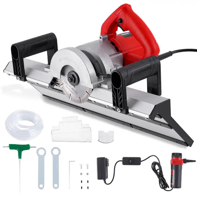 YUCHENGTECH Coupe-Carreaux électrique à 45 Degrés 1200W | Outil Chanfrein de Carrelage Machine à Chanfreiner 45 Degrés pour Couper de Grandes Pierres en Céramique