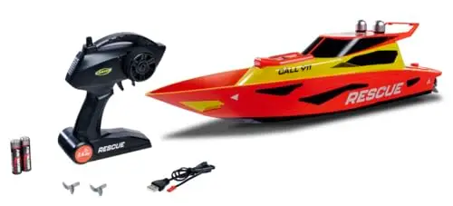 Carson 500108058 RC Rescue 2.4G 100% RTR - Bateau télécommandé, Bateau RC, Jouet télécommandé pour Enfants et Adultes, radiocommande Incluse