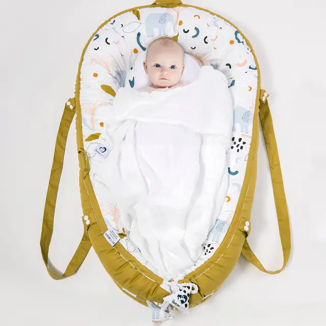 Nid d'ange Bébé — Réducteur de Lit Cocon 0-6 Mois — 100% Coton Certifié Oeko-TEX — 80x50cm — Favorise l'Endormissement — Cododo Supervisé