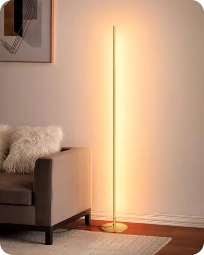 EDISHINE Lampadaire LED Doré