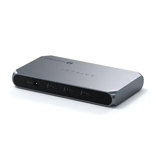 SATECHI Station d’Accueil 6 en 1 Thunderbolt 4 Slim Hub Pro avec 4 Ports à 40 Gbps, 8K ou Double 4K, Charge PD 96W, 1x USB 3.2 Gen2, pour MacBook Air et Pro, Ordinateur Portable et Plus