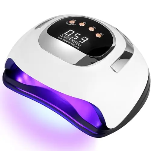 Lampe UV Ongles Gel, 320W 72 LED Lumières Séchage Rapide, Professionnel Sèche Automatique machine, Grand LCD Ecran, 4 Minuteries 10s/30s/60s/99s pour Vernis Semi Permanent, pour Salon Maison