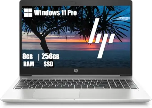 HP ProBook 450 G7 Ordinateur portable professionnel 15,6" FHD (1920 x 1080), Intel Core i5-10210U, 8 Go de RAM, SSD 256 Go, clavier japonais QWERTY, Windows 11 Pro (reconditionné)
