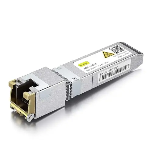 10Gtek Module 10Gb SFP+ RJ45, Transceiver Cuivre 10GBase-T, Compatible pour Cisco SFP-10G-T-S, Ubiquiti UniFi UF-RJ45-10G, Mikrotik S+RJ10, Netgear, TP-Link, D-Link