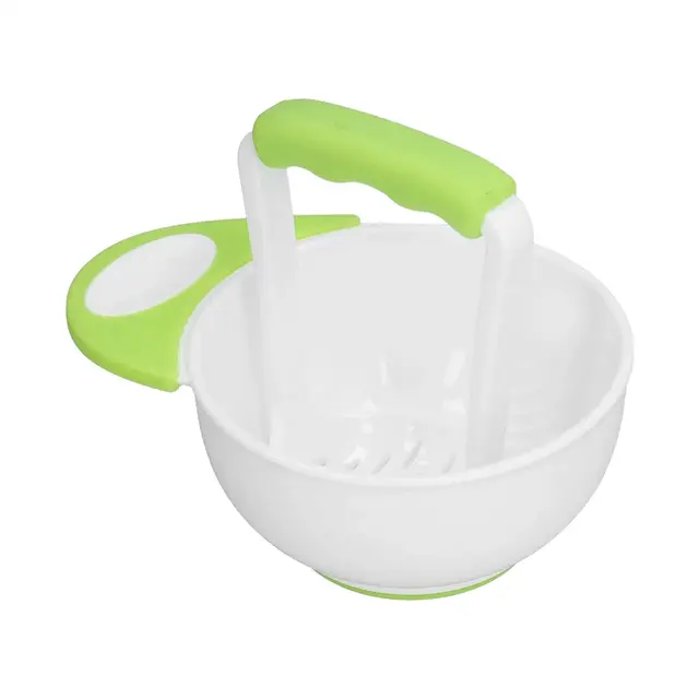Foods Pürierset, Schüssel und Stampfer, zum Pürieren von Gemüse oder Obst, Babynahrung Masher, 2 in 1 Baby Schüsseln, Babynahrungszubereite Schüsseln zum Pürieren von Gemüse oder Obst