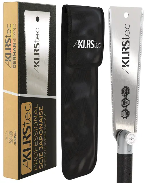 KLRStec® Professional Scie japonaise - Scie fine Ryoba 240mm - optimale pour le travail avec le bois et les matières plastiques