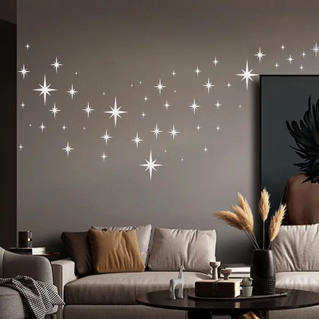 EQLEF Miroir Étoile Mural Autocollant
