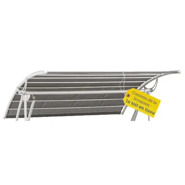 Schaukeldach für Kettler VIP Anthrazit 206 x 183 cm I Dach Hollywoodschaukel I UV-beständiges Schaukel-Dach I 100% Polyester I Wasserabweisend & pflegeleicht
