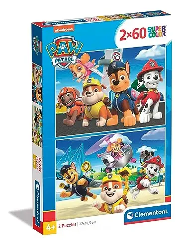 Coffret 2 Puzzles Pat'Patrouille 60 Pièces - Carton Recyclé - Dès 4 Ans