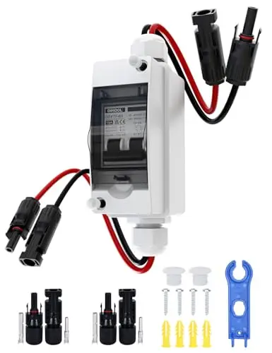 DIHOOL 15A 400V Kit complet boîte solaire PV interrupteur DC pour prise alimentation modules solaires balkonkraftwerk