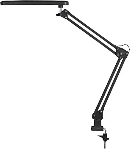 LED Schreibtischleuchte Raul aus Metall Kunststoff schwarz B:5cm H:50cm mit Schalter