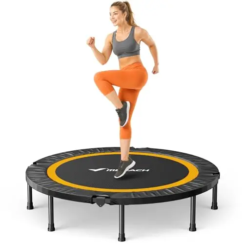 MERACH Trampoline Fitness - 102cm/122cm Mini Trampolines Pliables Charge maximale 330 LB, Trampolines Adulte Trampoline Interieur Silencieux