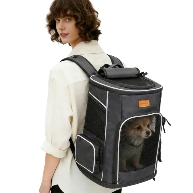 Morpilot Sac à Dos de Transport pour Animal Domestique Gris Fonce