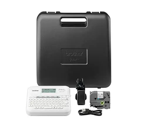 Brother P-Touch PT-D410VP | Étiqueteuse pour Bureau et Domicile | Avec Malette de Transport Incluse | Pour Rubans TZE de 3,5 à 18 mm de Large | Jusqu'à 20 mm/Secondes