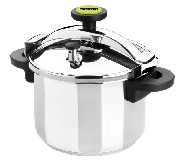 MONIX Classica | Cocotte Minute Tradionnelle 6 Litres, Acier Inoxydable 18/10, Compatible Toutes Sources de Chaleur Induction Incluse