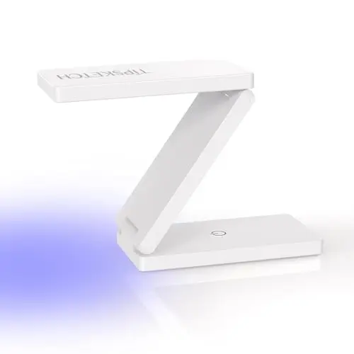 Lampe UV LED Ongles - 18W Sèche-Ongles Rapide, Convient à Tous Les Gels, Minuteries Doubles, Connexion Type-C, Idéal pour Manucures Professionnelles et à Domicile (Blanc)