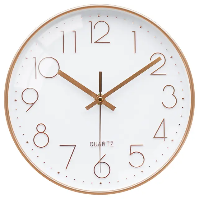 VIKMARI Horloge Murale Or Rose 20cm