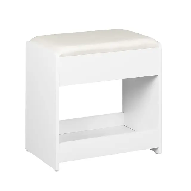 Hzuaneri Tabouret de Coiffeuse, Chaise Rembourrée de Maquillage, Repos-Pieds, Patins Antidérapants, pour Chambre, Dressing, Entrée