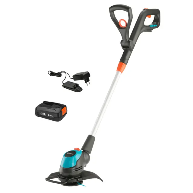 Gardena Coupe-bordures sur batterie EasyCut 23/18V P4A - Kit prêt à l'emploi : Puissant, Léger, Télescopique, Tête inclinable, Sans fil (14700-20)