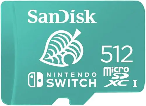 SANDISK microSDXC produit sous licence pour les consoles Nintendo Switch, Animal Crossing 512 Go (UHS-I Carte, jusqu'à 100 Mo/s, Class 10, U3, V30)