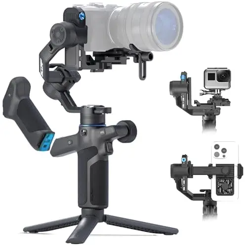 [Officiel] Feiyutech SCORP Mini 3 Pro Stabilisateur Camera 3 Axes 4-en-1,Suivi AI 4.0 Intégré,Poignée Détachable,Charge Utile 2KG,Contrôle Gestuel Port d’Extension1/4,pour Caméra/Smartphone