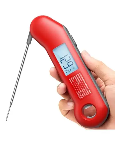 ThermoMaven F1 Turbo Thermomètre de Cuisine Numérique, 0,5s Lecture Instantanée, Précision ±0,3°C, Étanche IP67, Écran Rétroéclairé Auto-Rotatif, Sonde Température pour Viande BBQ Four